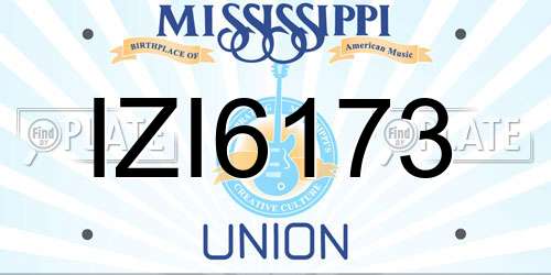 IZI6173 Mississippi License Plate