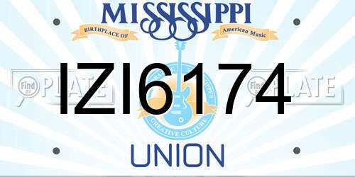 IZI6174 Mississippi License Plate