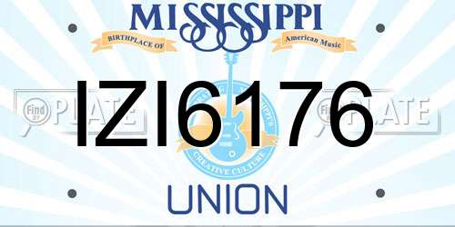 IZI6176 Mississippi License Plate