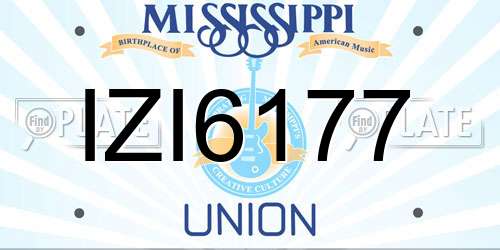 IZI6177 Mississippi License Plate