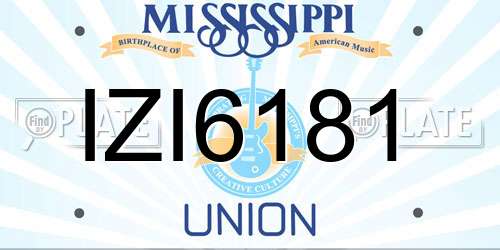 IZI6181 Mississippi License Plate