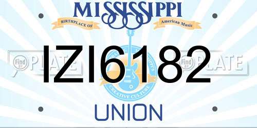IZI6182 Mississippi License Plate