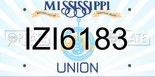 IZI6183 Mississippi License Plate