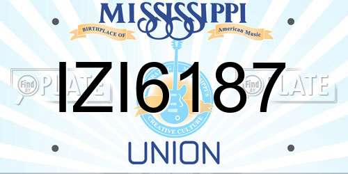 IZI6187 Mississippi License Plate