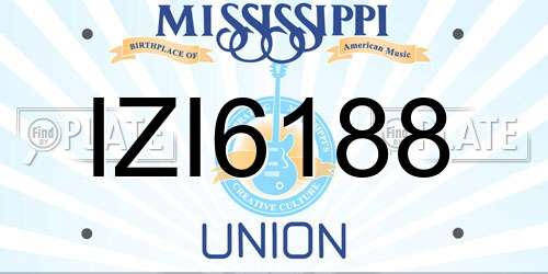 IZI6188 Mississippi License Plate