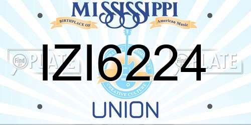 IZI6224 Mississippi License Plate