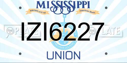 IZI6227 Mississippi License Plate
