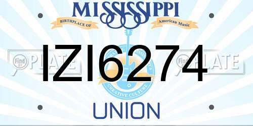 IZI6274 Mississippi License Plate