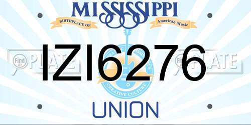 IZI6276 Mississippi License Plate