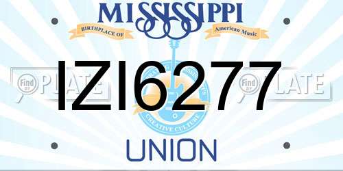 IZI6277 Mississippi License Plate