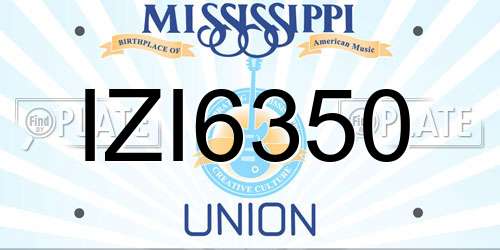 IZI6350 Mississippi License Plate