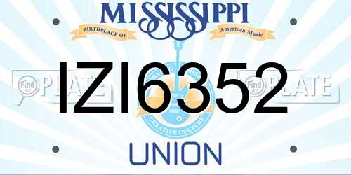 IZI6352 Mississippi License Plate