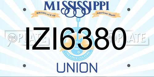IZI6380 Mississippi License Plate