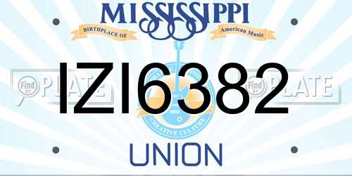 IZI6382 Mississippi License Plate