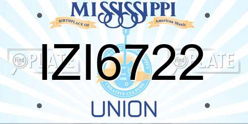 IZI6722 Mississippi License Plate