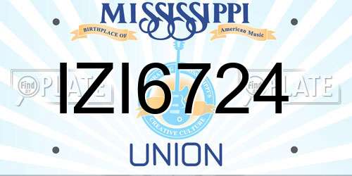 IZI6724 Mississippi License Plate