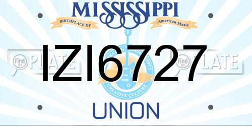 IZI6727 Mississippi License Plate