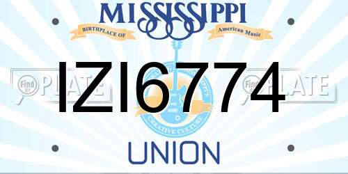 IZI6774 Mississippi License Plate