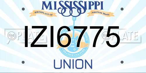 IZI6775 Mississippi License Plate