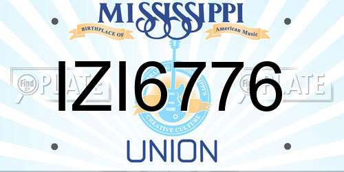IZI6776 Mississippi License Plate