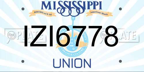 IZI6778 Mississippi License Plate