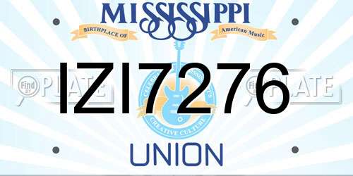 IZI7276 Mississippi License Plate