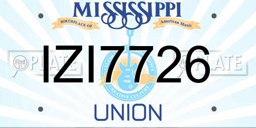 IZI7726 Mississippi License Plate