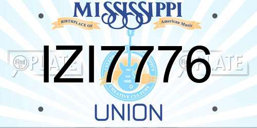 IZI7776 Mississippi License Plate