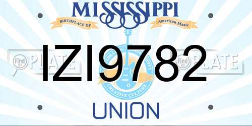 IZI9782 Mississippi License Plate