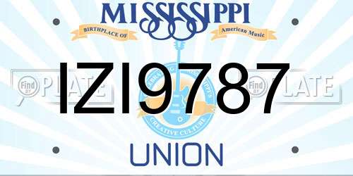 IZI9787 Mississippi License Plate