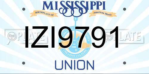 IZI9791 Mississippi License Plate