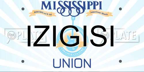 IZIGISI Mississippi License Plate