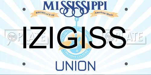 IZIGISS Mississippi License Plate