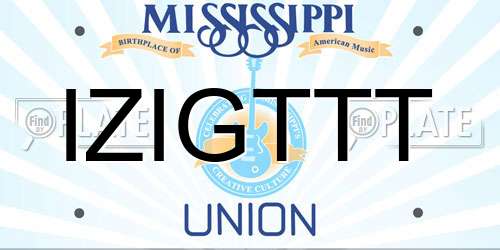 IZIGTTT Mississippi License Plate