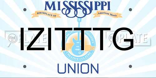 IZITTTG Mississippi License Plate