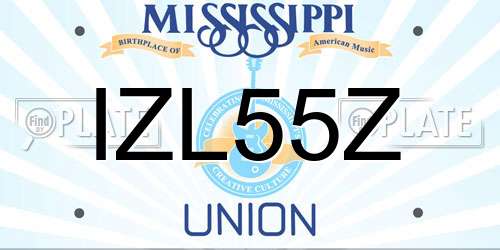IZL55Z Mississippi License Plate