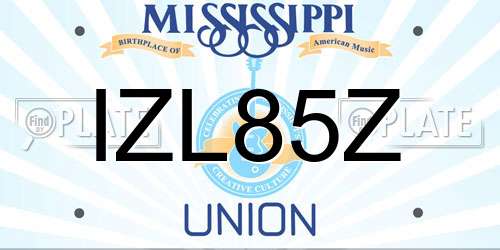 IZL85Z Mississippi License Plate