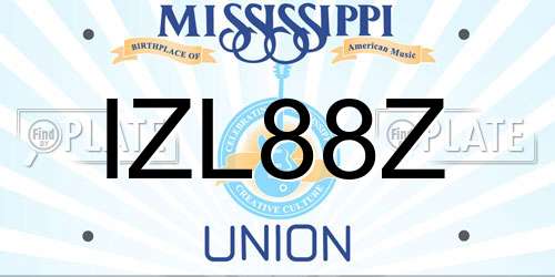 IZL88Z Mississippi License Plate