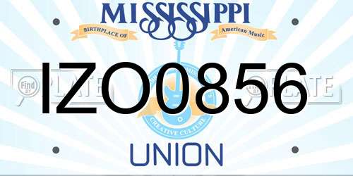 IZO0856 Mississippi License Plate