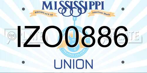 IZO0886 Mississippi License Plate