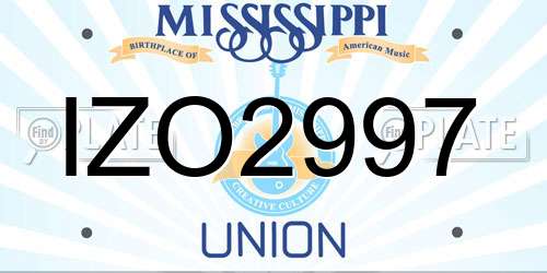 IZO2997 Mississippi License Plate
