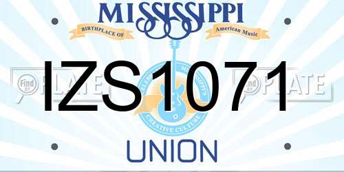 IZS1071 Mississippi License Plate