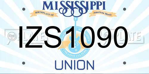 IZS1090 Mississippi License Plate