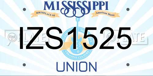 IZS1525 Mississippi License Plate