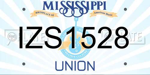 IZS1528 Mississippi License Plate