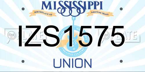 IZS1575 Mississippi License Plate