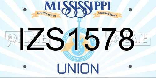 IZS1578 Mississippi License Plate