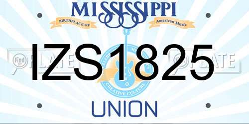 IZS1825 Mississippi License Plate