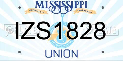 IZS1828 Mississippi License Plate