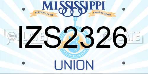 IZS2326 Mississippi License Plate